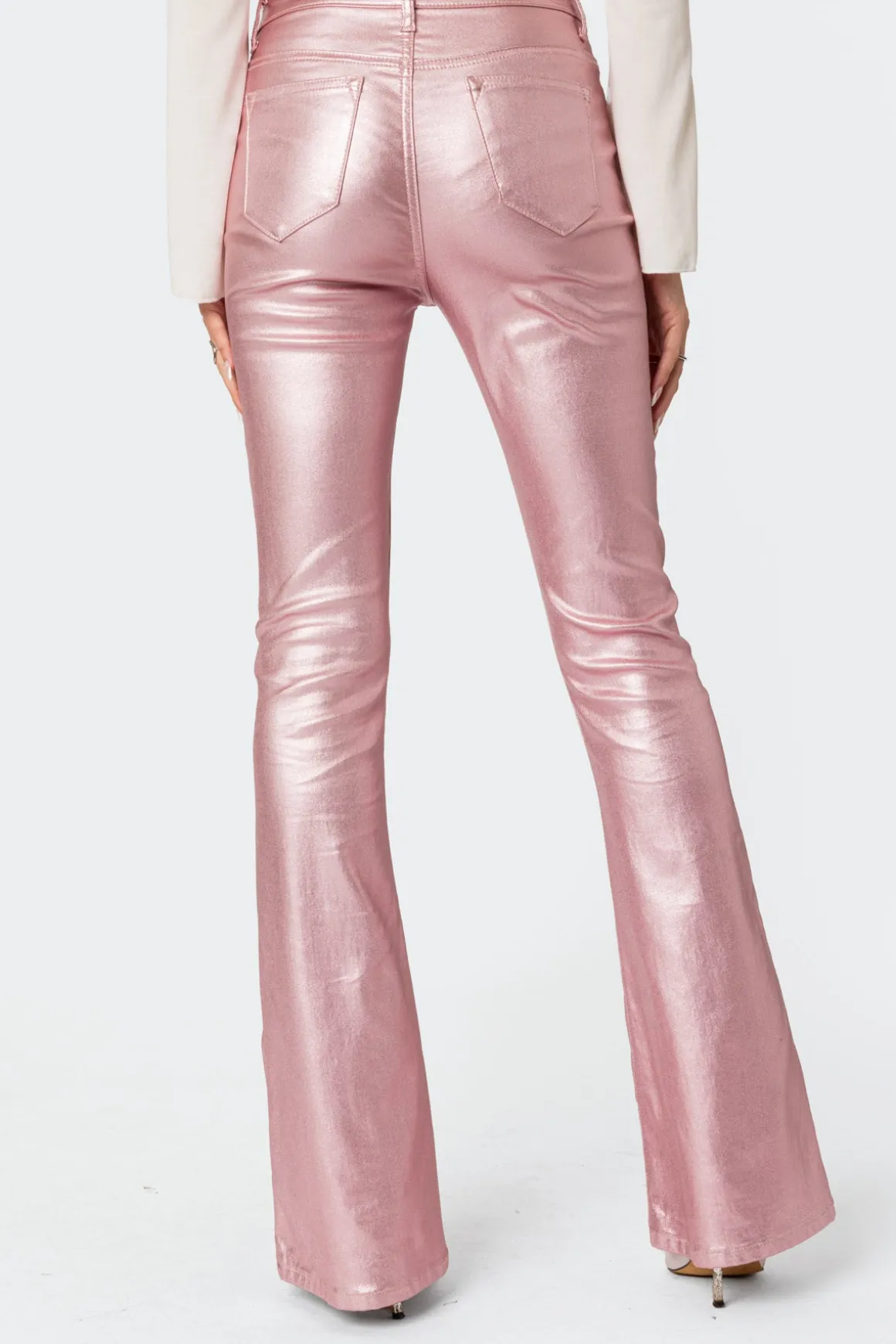 Luna Faux Leather Flare Jeans