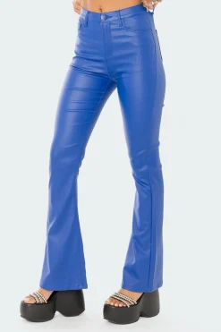 Luna Faux Leather Flare Jeans