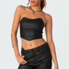 Luna Faux Leather Stretch Corset