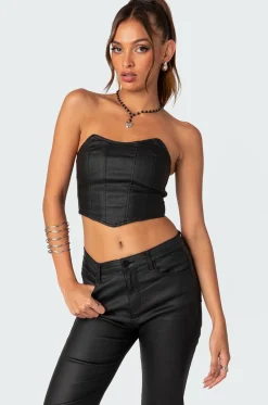 Luna Faux Leather Stretch Corset