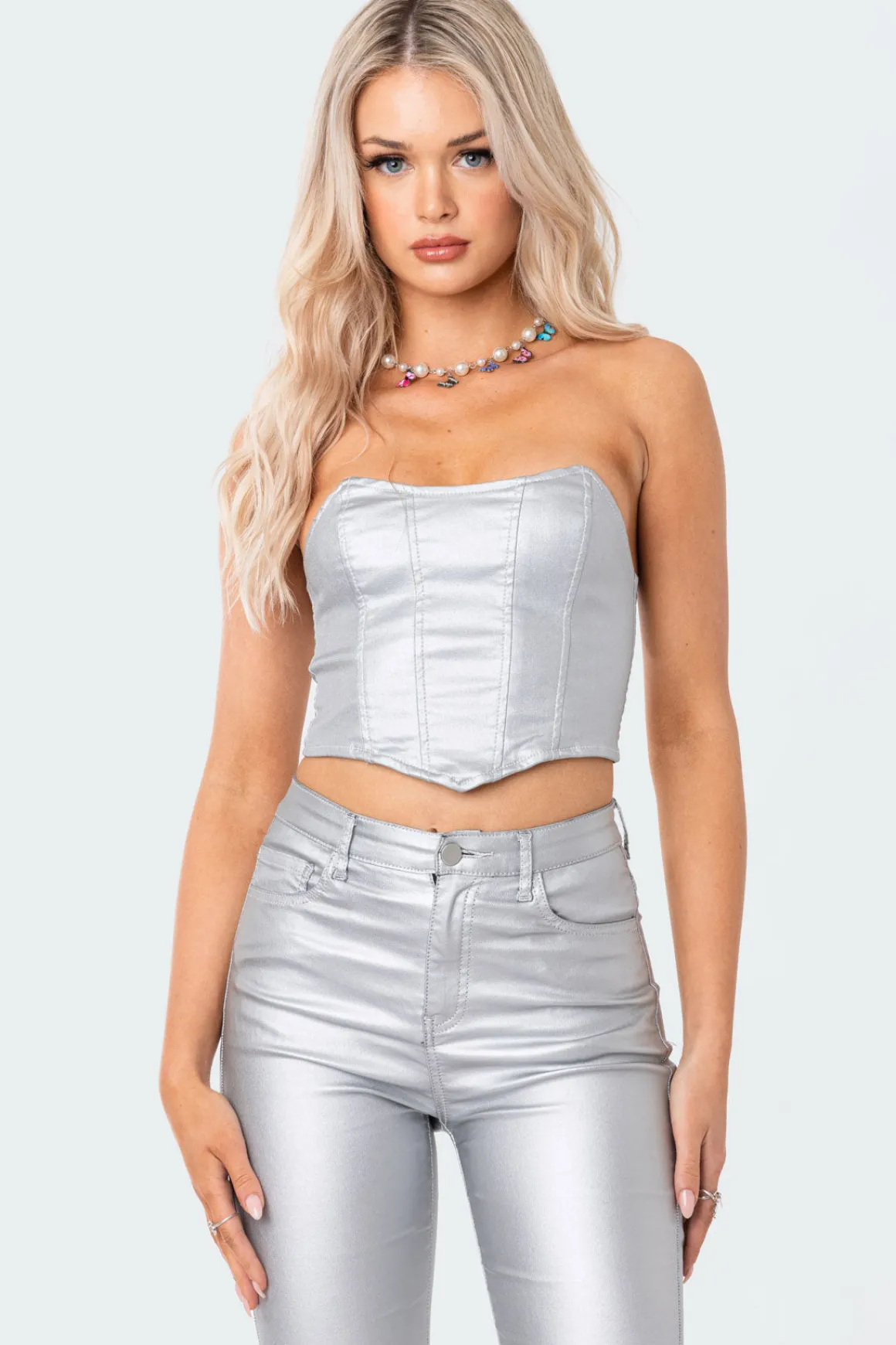 Luna Faux Leather Stretch Corset
