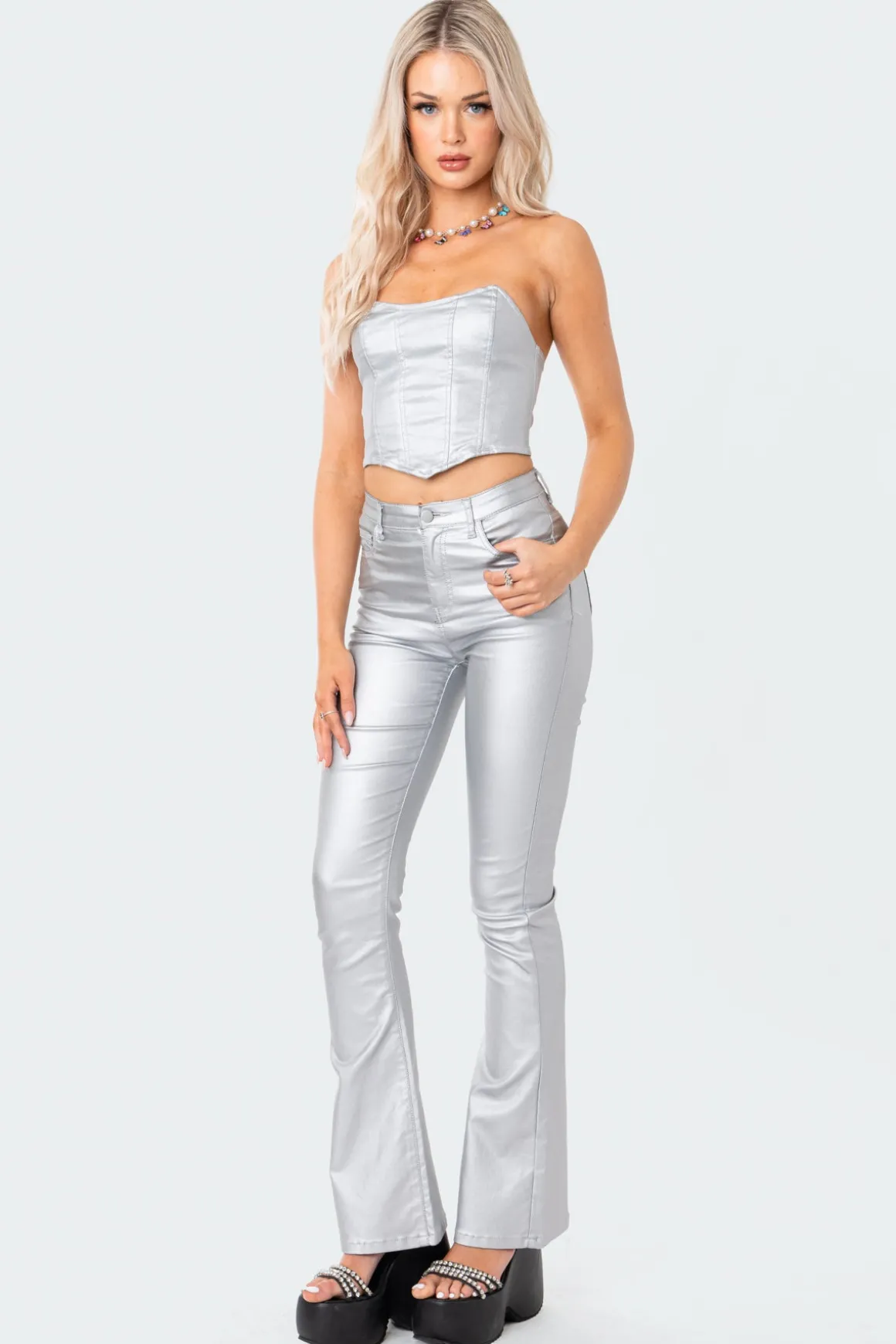 Luna Faux Leather Stretch Corset