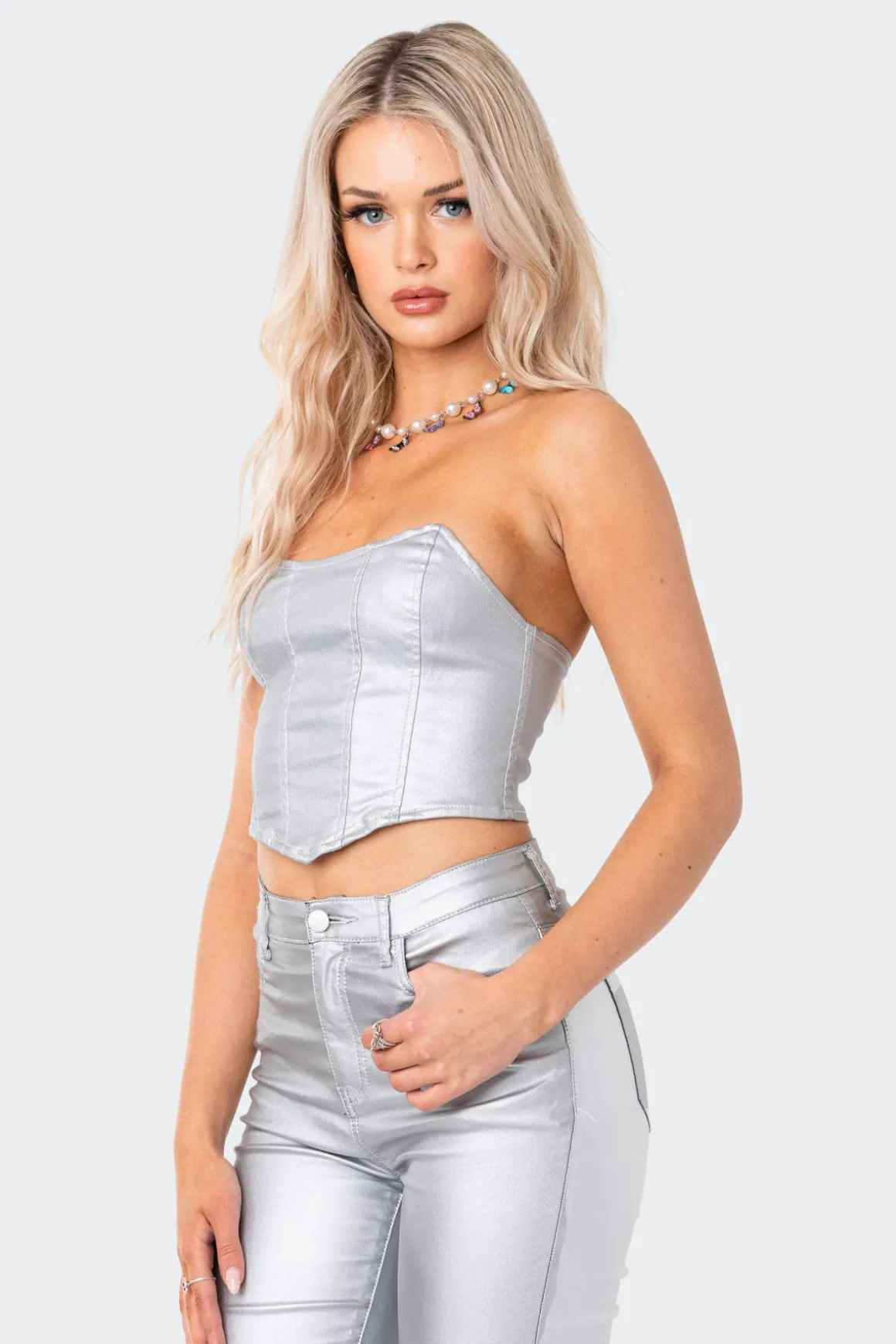 Luna Faux Leather Stretch Corset
