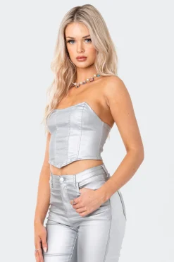 Luna Faux Leather Stretch Corset