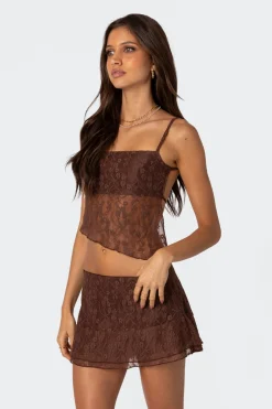 Lyra Open Back Lace Tank Top