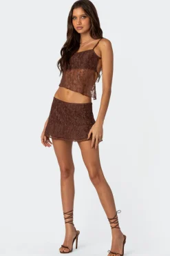 Lyra Open Back Lace Tank Top