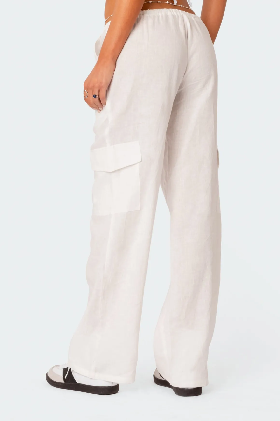 Lyric Linen Look Cargo Pants
