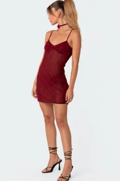 Madame Sheer Lace Mini Dress