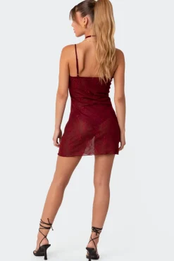 Madame Sheer Lace Mini Dress