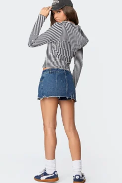 Madison Striped Zip Up Hoodie