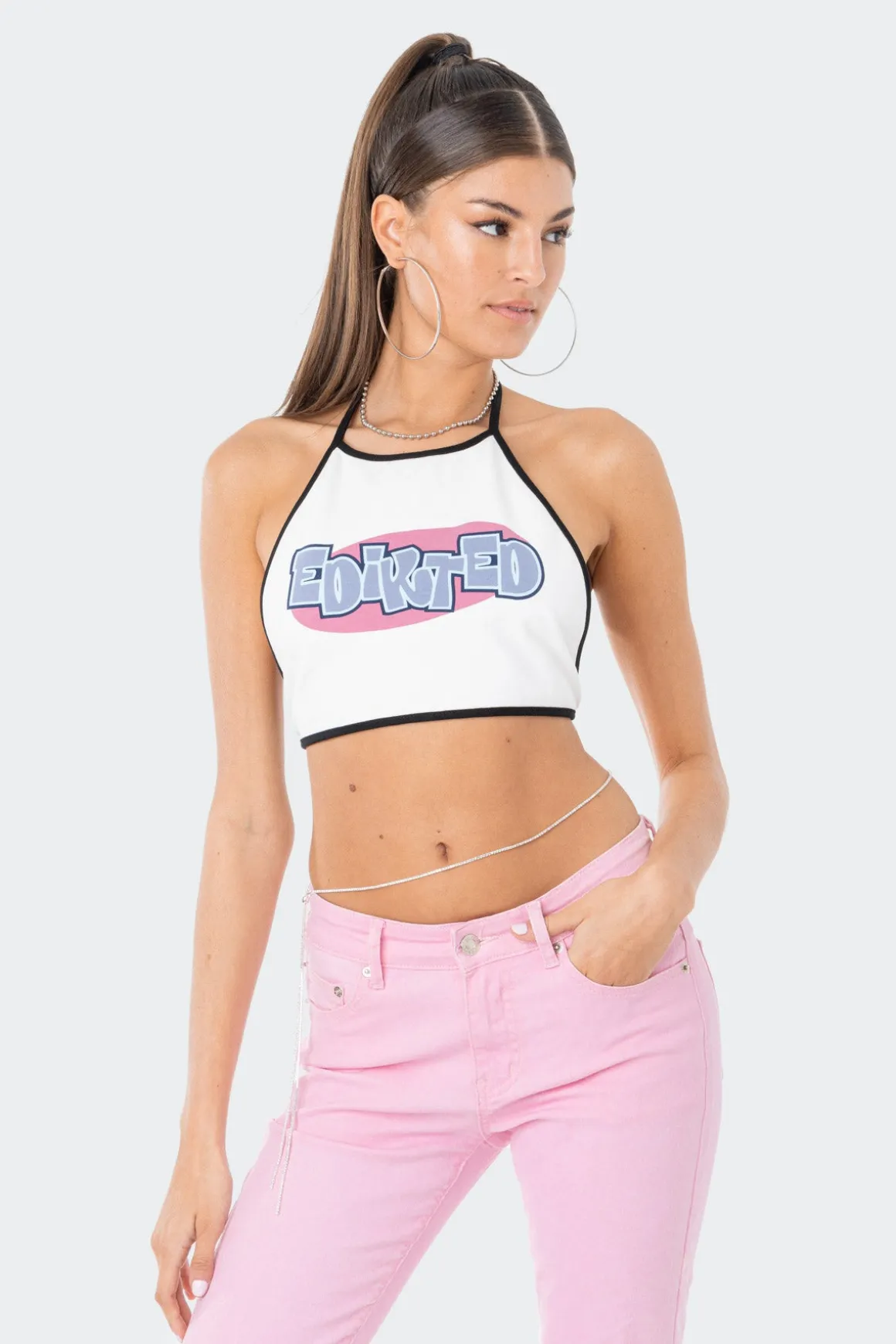 Mae Open-Back Halter Top