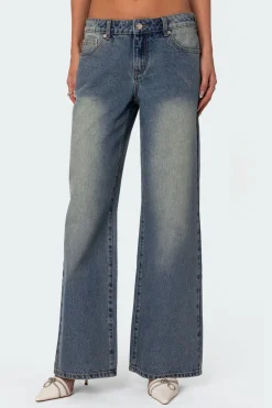 Magda Low Rise Acid Wash Jeans