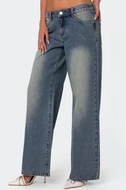 Magda Low Rise Acid Wash Jeans
