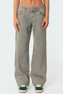 Magda Low Rise Acid Wash Jeans