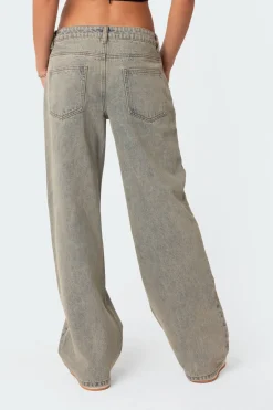 Magda Low Rise Acid Wash Jeans