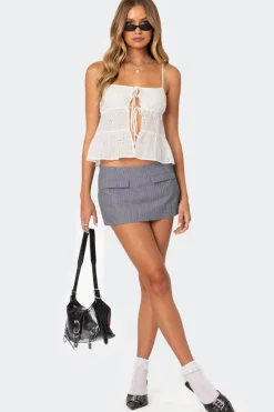 Magnolia Pinstripe Mini Skort