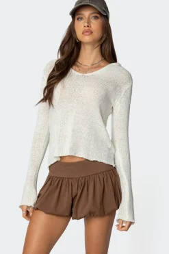 Mai Hooded V Neck Sweater