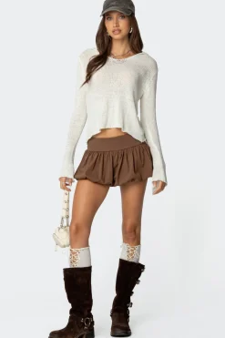 Mai Hooded V Neck Sweater