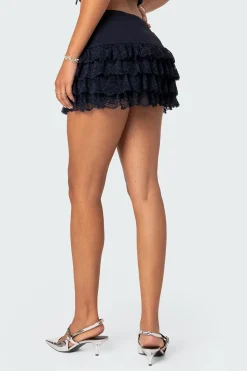 Maisie Ruffle Lace Mini Skirt