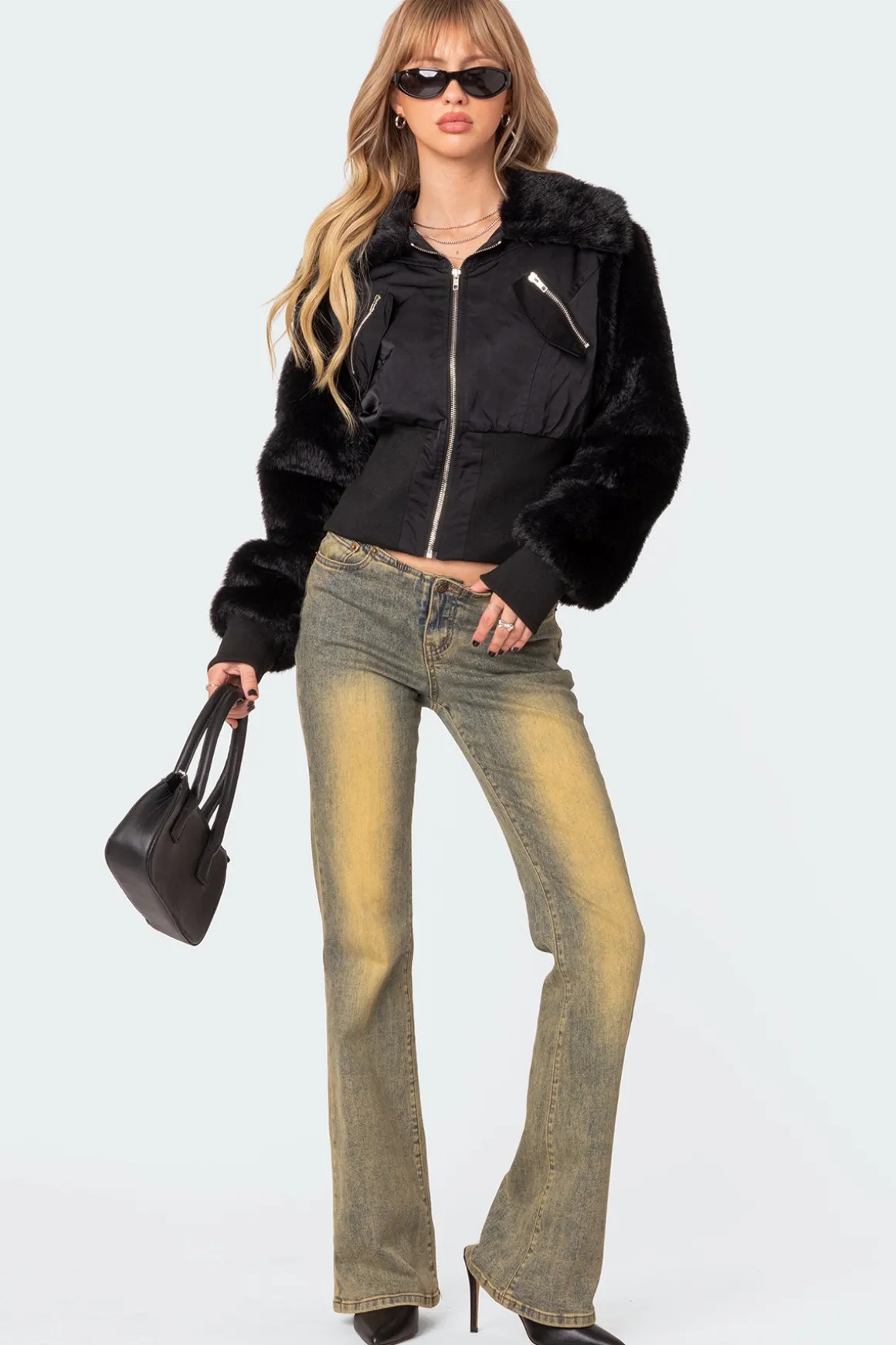Malliora Faux Fur Nylon Jacket