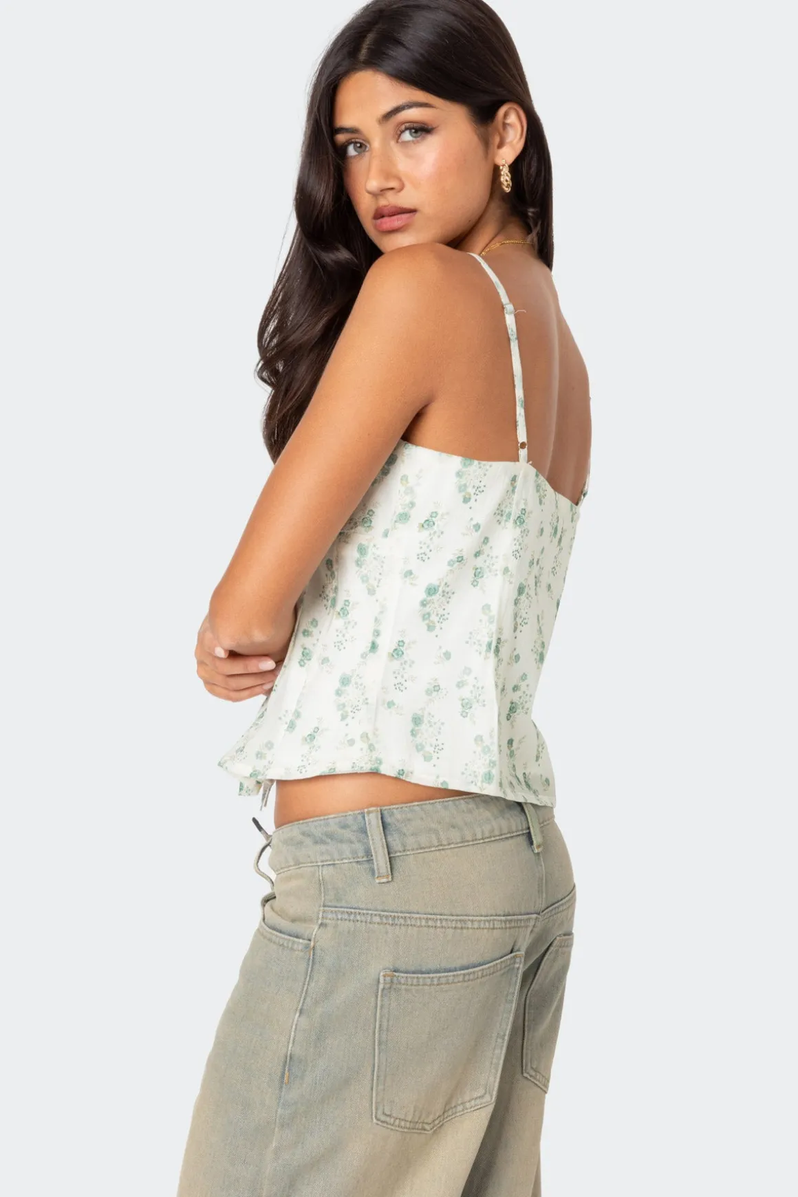 Malmo Printed Tie Front Top