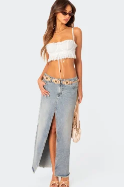 Mandy Cropped Cotton Lace Corset