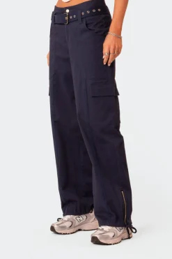 Manuel Low Rise Belted Cargo Pants