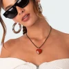 Marble Heart Cord Necklace