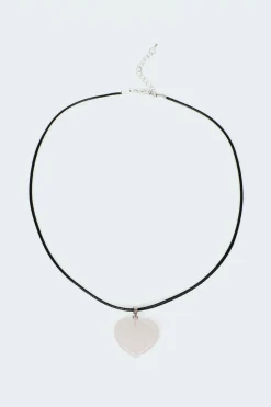 Marble Heart Cord Necklace