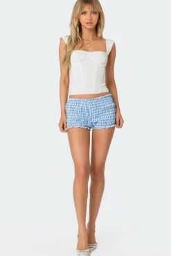 Marcella Wide Strap Mesh Corset