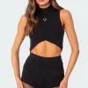 Marcus High Neck Knit Crop Top