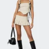 Margaret Pleated Ribbon Mini Skort