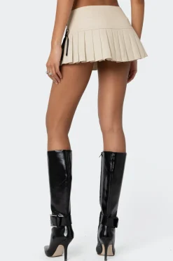 Margaret Pleated Ribbon Mini Skort