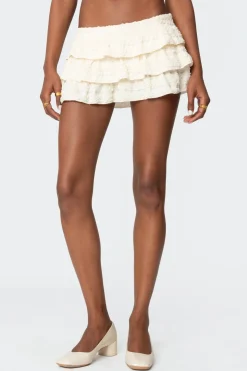 Margaux Textured Ruffle Mini Skort