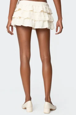 Margaux Textured Ruffle Mini Skort