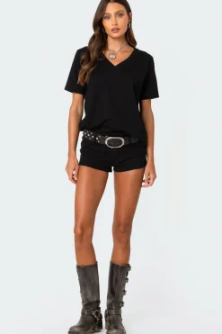 Margie Low Rise Denim Micro Shorts