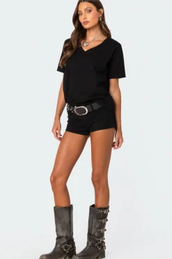 Margie Low Rise Denim Micro Shorts