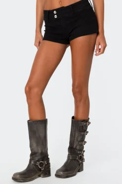 Margie Low Rise Denim Micro Shorts