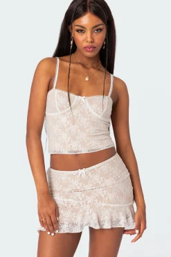 Maria Lace Cupped Tank Top