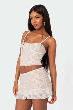 Maria Lace Cupped Tank Top