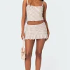 Maria Lace Ruffled Mini Skirt
