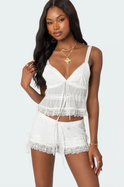 Marielle Sheer Ribbon Tank Top