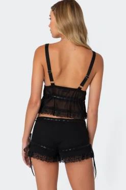 Marielle Sheer Ribbon Tank Top