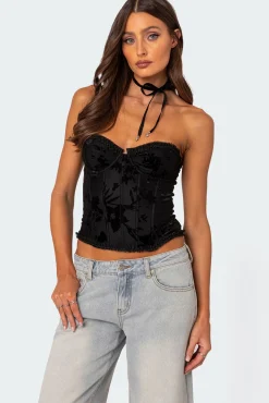 Marnie Velvet Embroidered Corset