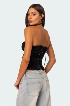 Marnie Velvet Embroidered Corset