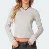 Marny Long Sleeve Waffle Top