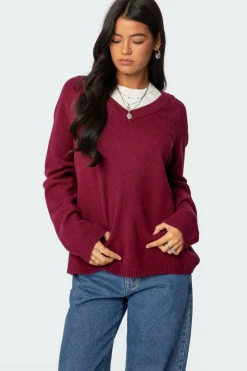 Martha Oversized V Neck Sweater