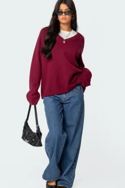 Martha Oversized V Neck Sweater