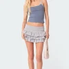 Martina Ruffle Terry Mini Skirt