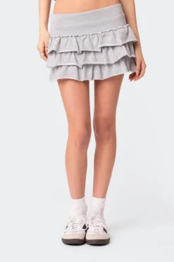 Martina Ruffle Terry Mini Skirt